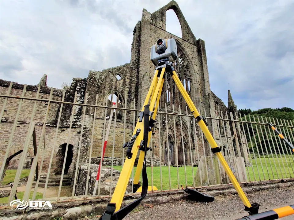 Tintern Abbey combined aerial drone and terrestrial survey imagery