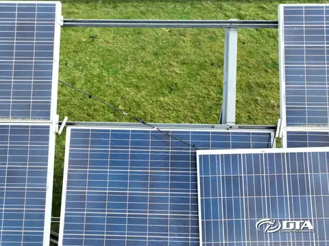 Aerial drone inspection of a solar farm