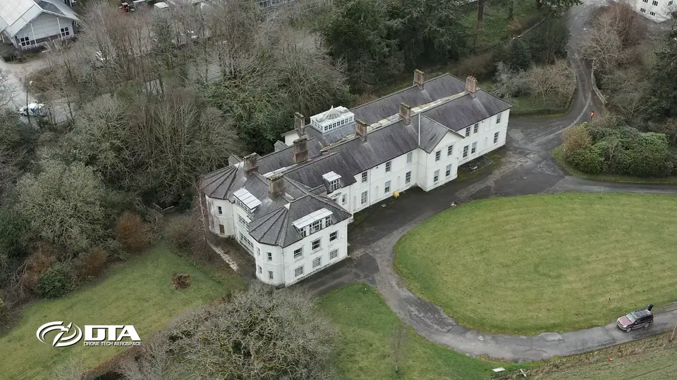 Drone measured building survey of Aberystwyth University, Plas Gogerddan